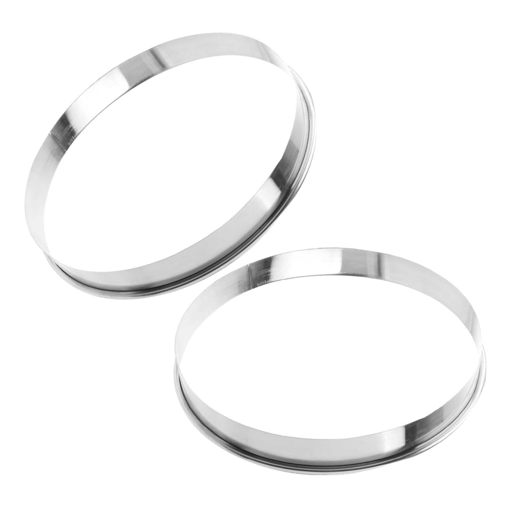Bagues de crêpes et moules de pâtisserie en acier silver x2