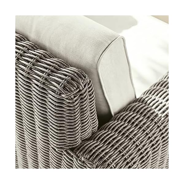 Loberon Sessel Bardou Polyrattan Grau/Creme