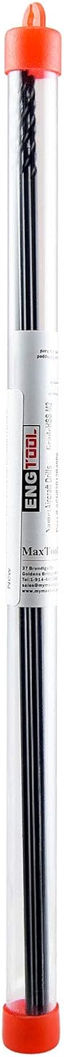 MAXTOOL No.30x12" 6pcs Aircraft Extension Drills Dia 0.1285" HSS M2 Extra Long Twist Drill Bits Wire Gauge Numbered Straight Shank; ACN02B12R30P6