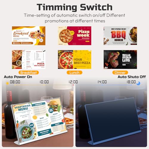 Image of 27 Inch Desktop Digital Menu Board, HD Digital Signage Retail Store Monitor, Commercial Display Advertising Screen Android with CMS, Electronic Menu Display for Milk Tea Shop /Restaurant