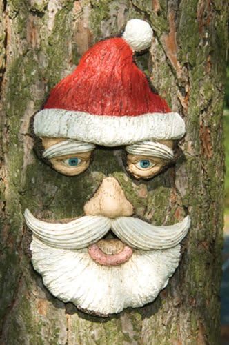 Tree Face Santa Outdoor Tree Art Decoration
