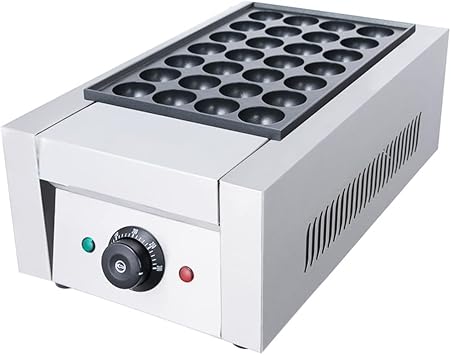 Takoyaki Commercial Stall Machine, 28 DIY Electric Fish Ball Oven Cake Machine Commercial Takoyaki Machine with Non-Stick Pan