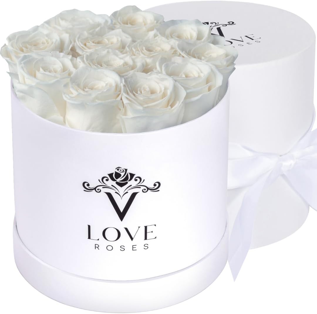VLove® Forever Roses in a Box Real Roses Forever Flowers