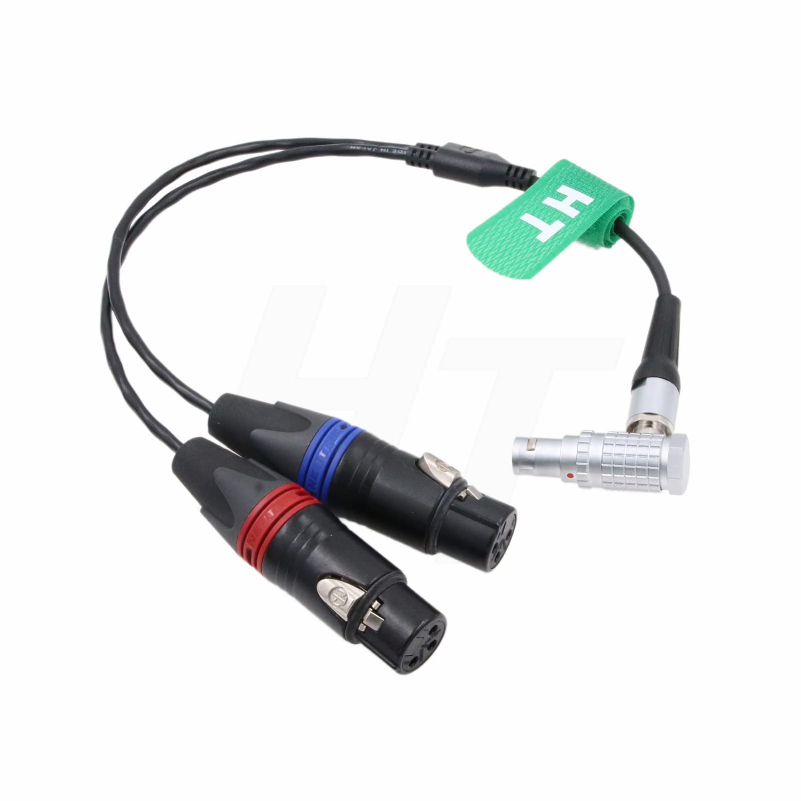 HangTon - Cavo di ingresso audio per Atomos Shogun Inferno, Ninja Inferno, Shogun Flame, Shogun 7 monitor ad angolo retto da 10 pin a doppio XLR femmina a 3 pin mixer dispositivi audio