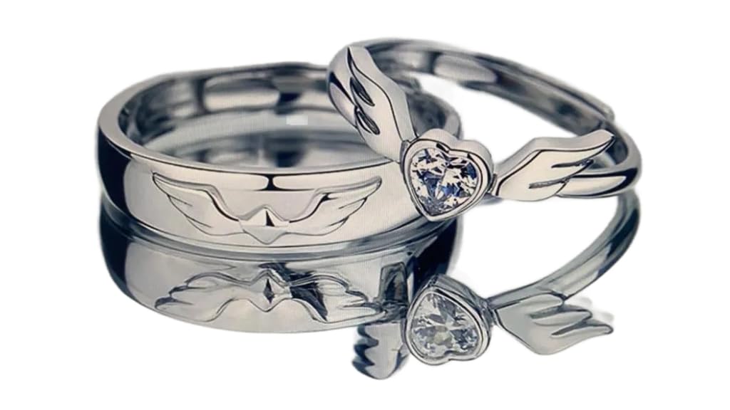 See full amazon price history chart for Punjabi Swagg Angel Wings Heart Couple Rings for Men & Women Punjabi Swagg Angel Wings Heart Couple Rings for Men & Women (B0D29HYNZT) Amazon Price History, Amazon Price Tracker