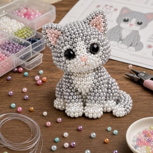 DIY Animal Beading Kit - 3D Beaded Animal Kit Beaded Animal Kits 3D for Adults