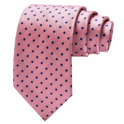 Image of Barry.Wang Ties for Men Silk Tie Sets Polka Dot Woven Necktie Pocket Square Cufflinks Business Wedding