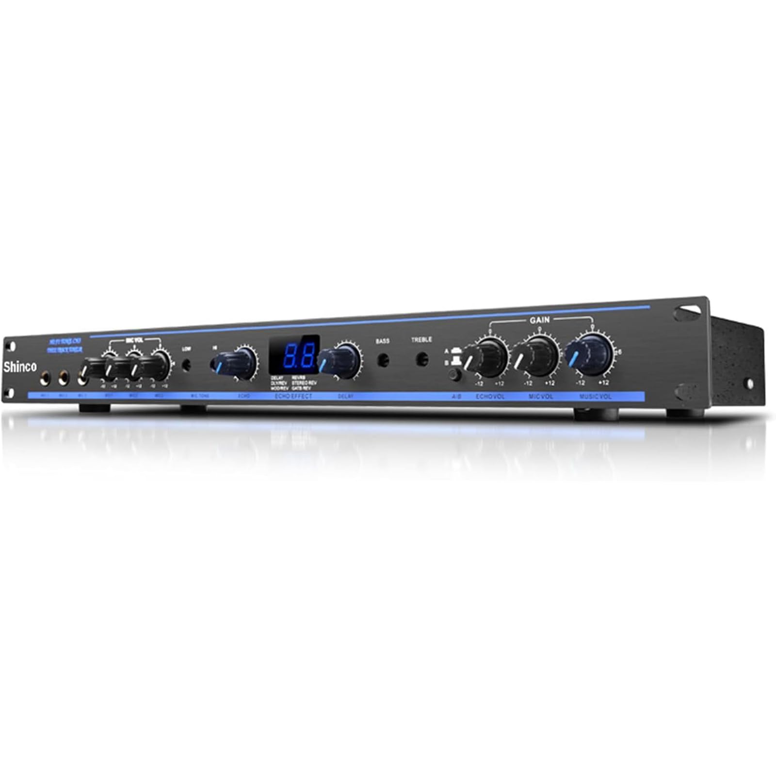 Equalizzatore Stereo, Equalizzatore Audio Domestico, 99 Tipi Di Effetti Di Riverbero, Riverbero Digitale 6 In 1, Visualizzazione Del Livello Di Frequenza In Tempo Reale, Per Stazioni DJ E Altri