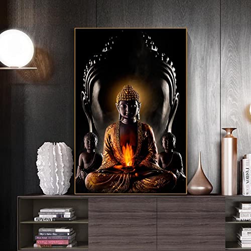 Statue de Bouddha toile 35x50 cm pour habiller un mur vide