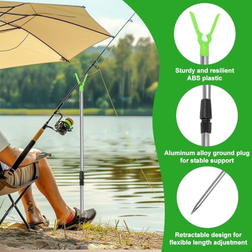 Huucozn 4 Stück Rutenhalter Angel rutenständer zum Angeln Fishing Teleskop 50-80cm Rod pod zubehör Angelrutenhalter für Boote Angelständer Angelruten Halterung Angelzubehör Rutenauflage Angel Halter
