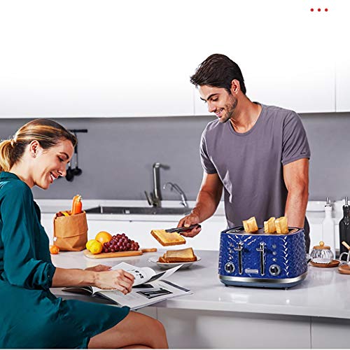 4 Scheiben-Toaster, 1.4" Extra Wide Slots Toaster mit Aufwärm-, Auftau-, Funktion abbrechen, 7 Bread Shade-Einstellungen, for Brot, Englisch Muffins, Bagels, Blau – Bild 3