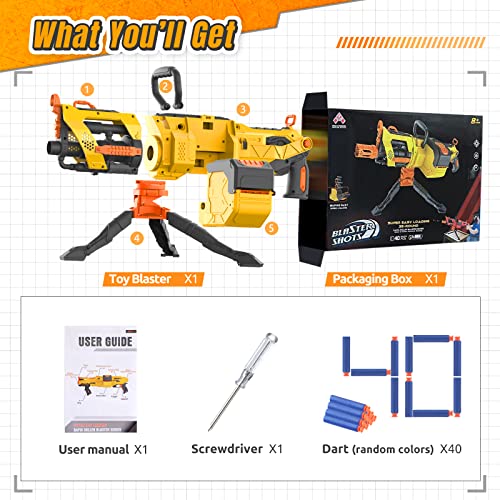 Soft Bullet Toy Gun With 40 Darts, Battery-Powered Automatic Toy Foam Blasters & Guns, Electric Blaster Toy Gun For 8 9 10+ Years Old Boys, Motorized Blaster Guns And 40 Foam Bullets #TOP6