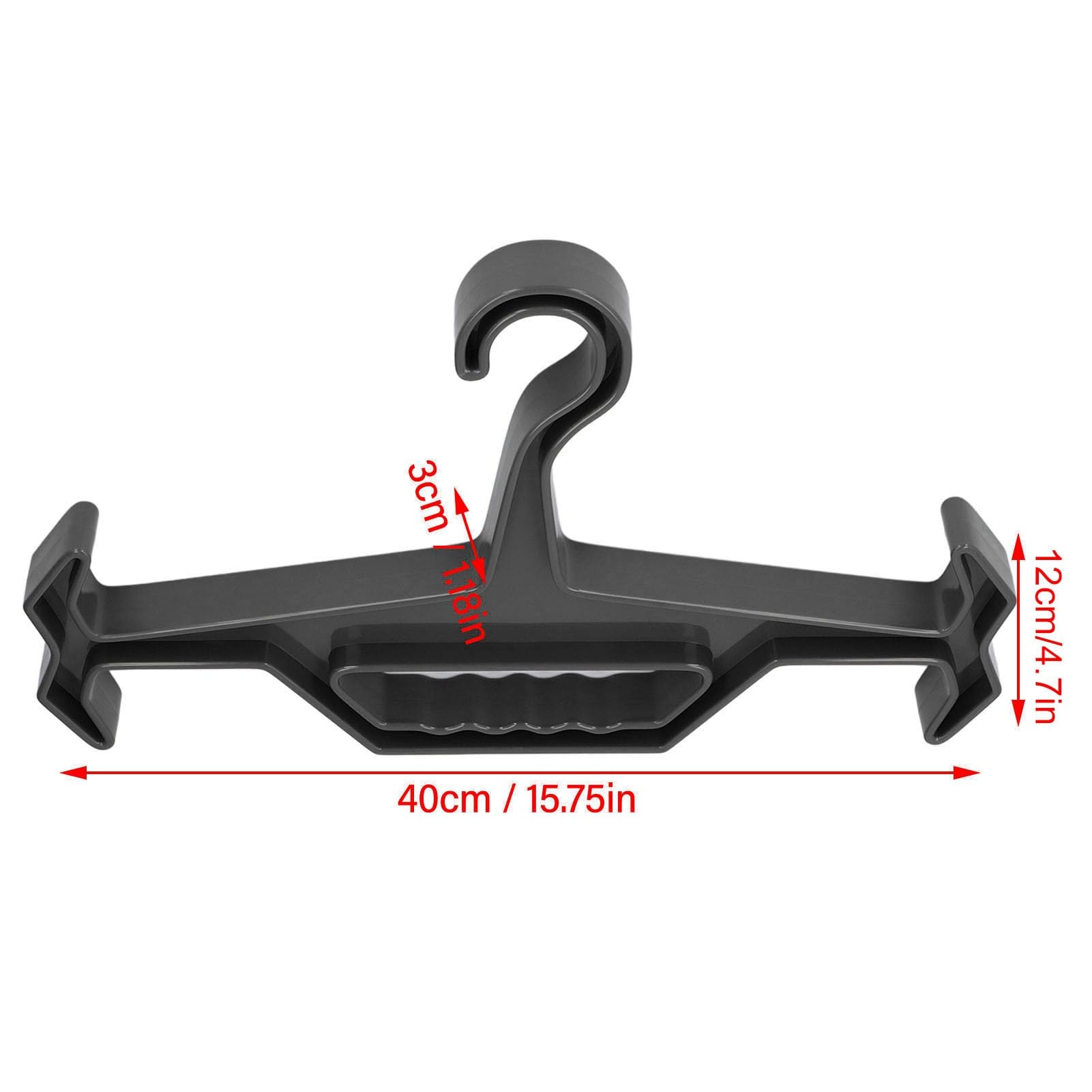 Elprico Percha de Servicio Pesado Multipropósito, Anti-Deslizamiento, Colgador de Ropa de Alto Soporte de Carga, Ideal para Armadura Corporal, Policía, Equipo Militar, Buceo, Equipo de (Black)