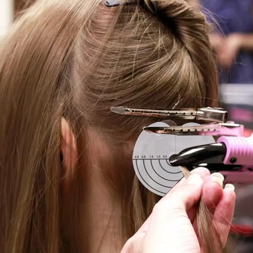 25 Stück Hair Extensions Schablonen mit Skalenteiler Keratin Fixierschablone U-Form Keratin Bonding Schablonen