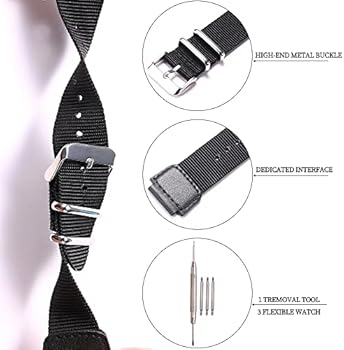 Nylon horlogeband voor Casio AE1200WH AE-1000 SGW-300H