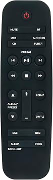 Universal Replace Remote Control Compatible with Philips AZ700T Philips CD Player USB FM Radio Boombox Portable Stereo System W/Remote
