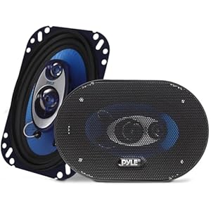 Pyle 4” x 6” Three Way Sound Speaker System – Pro Mid Range Triaxial Loud Audio 240 Watt per Pair w/ 4 Ohm Impedance and 3/4” Piezo Tweeter for Car Component Stereo PL463BL