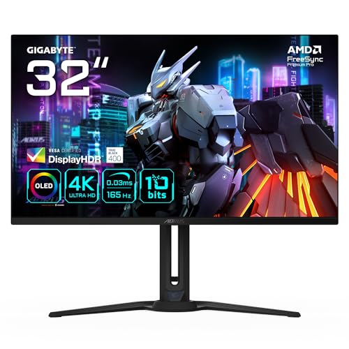 Gigabyte AORUS FO32U 31,5” Monitor da gioco UHD - 3840 x 2160 (UHD), 165Hz, 0,03ms, 250 cd/m², FreeSync Premium Pro, DisplayHDR True Black 400, HDMI 2.1, DisplayPort 1.4