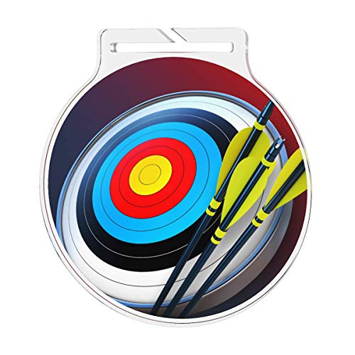  Grande médaille de tir à l'arc avec ruban en v...