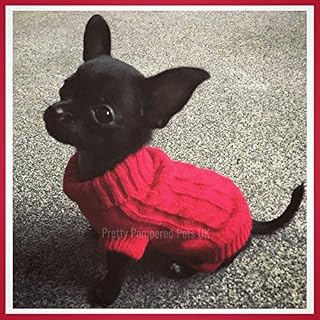 Chihuahua Clothes Puppy Dog Coat Knit Winter Warm Jumper Cosy Teacup Smaller Breeds Miniature (XXS, RED)