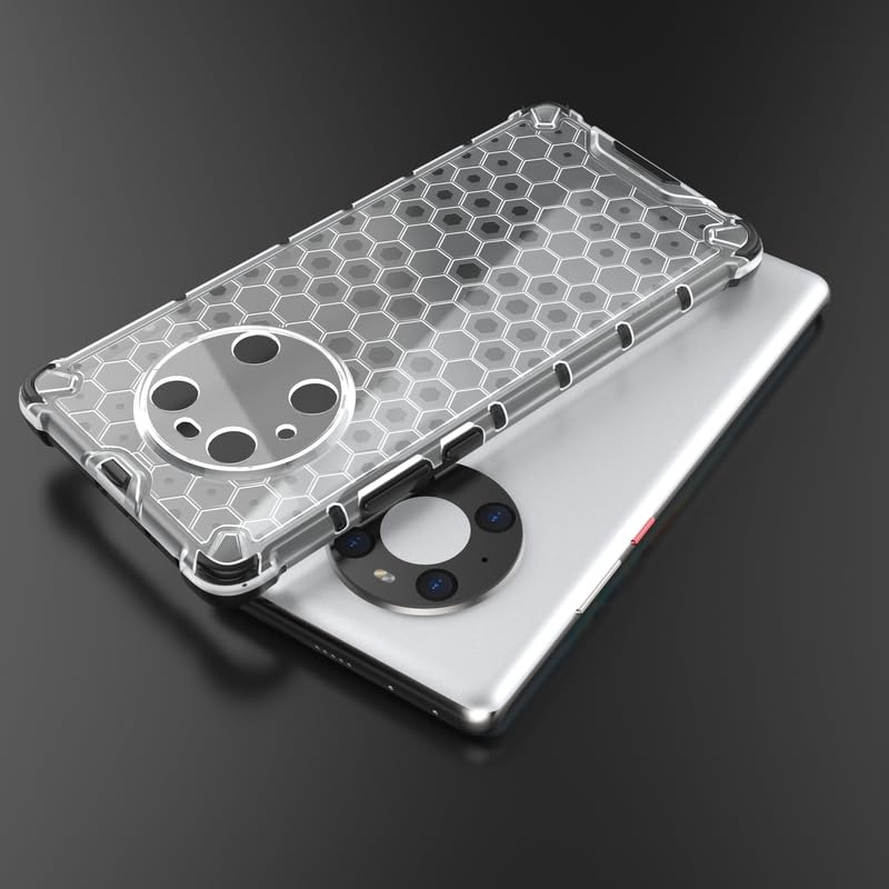 Image of Plastic Bumper Back Case Cover for Huawei Mate 40 Pro (Transparent)