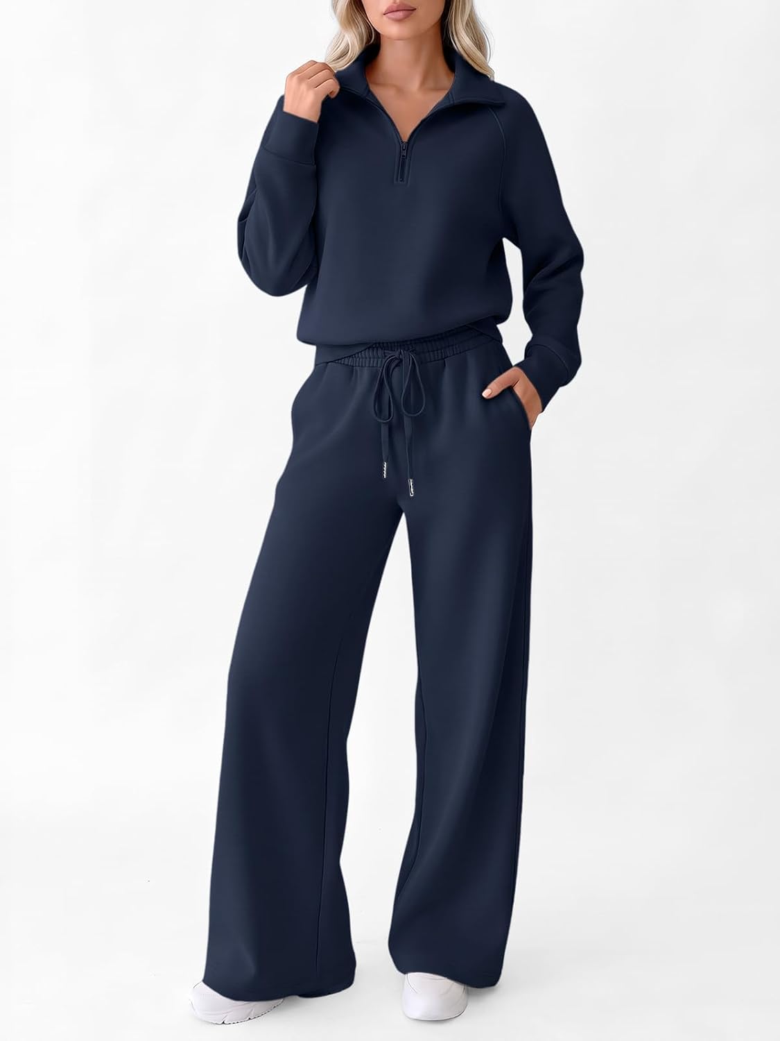 Womens Sweatsuits Modal Blend 2 Piece Matching Sets Comfy Lounge Wear thumbnail