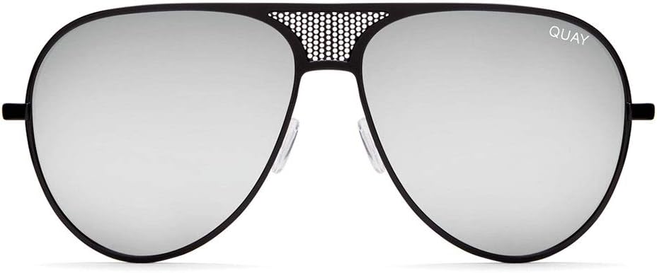 Quay Australia Unisex Adults’ Iconic Sunglasses, Black (Black/Silver), 140