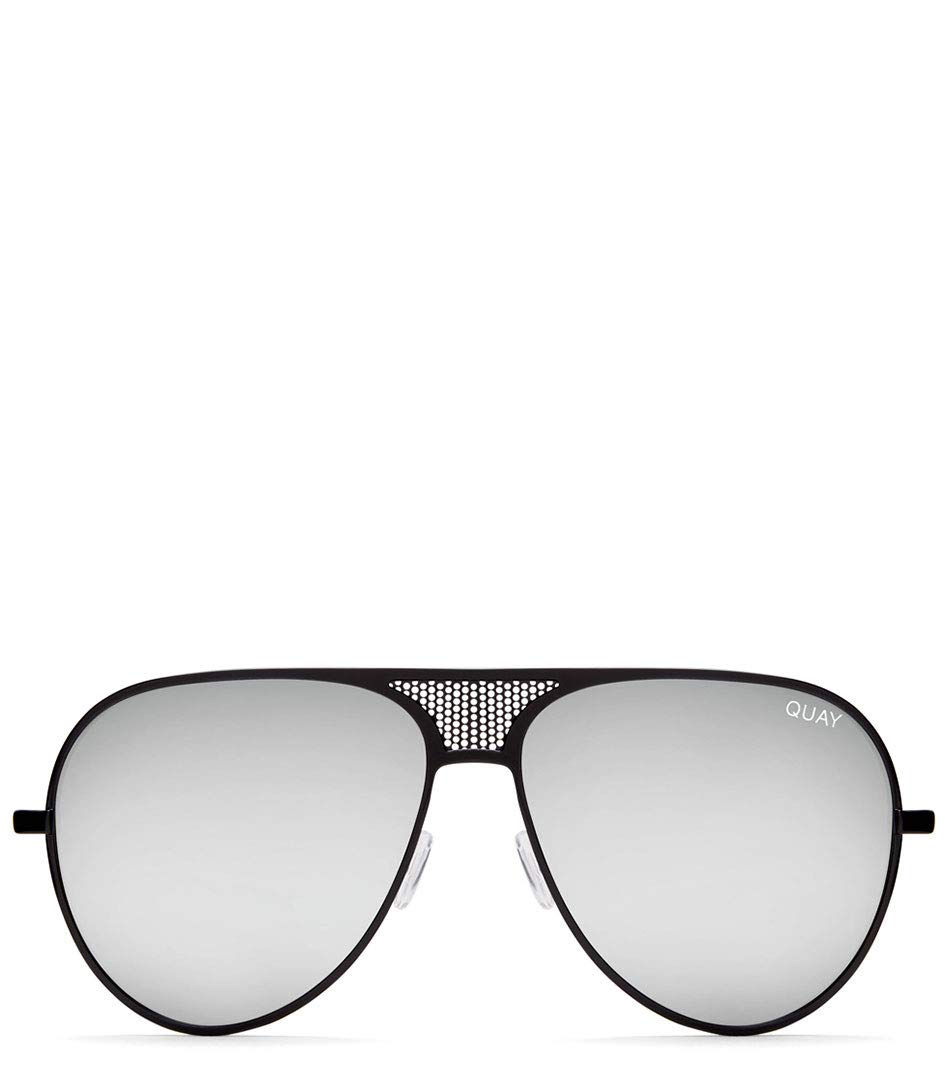 Quay Australia Unisex Adults’ Iconic Sunglasses, Black (Black/Silver), 140