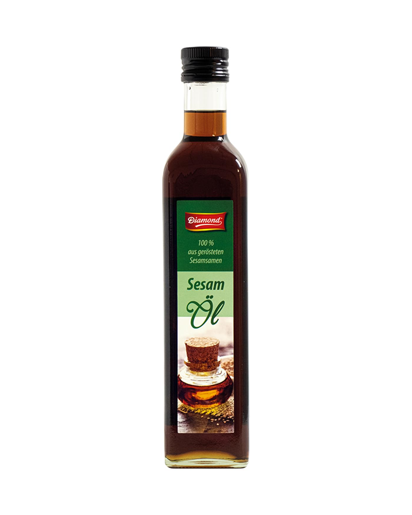 DIAMOND Sesamöl, aus 100% gerösteten Sesamsamen, ein kulinarischer Genuss mit nussigem Aroma - 1 x 500 ml