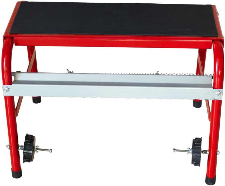 18in Portable Auto Body Step Masking Paper Dispenser Machine, Red