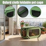 94*53*53cm Hundetransportbox Faltbar Pop-Up-Transportbox Hund Katze Stabile Transportbox Oxford Stoff Hundebox Auto Hundetasche Tragbarer Hunde Transportboxen für Katzen & Hunde bis 29.5 kg (Grün)