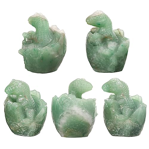 mookaitedecor Green Aventurine Crystal Baby Dinosaur Ornament Collectible Figurine - Image 4