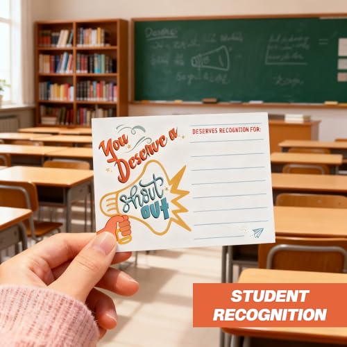 AMAZINGSUN 52 Pcs Positive Shout Out Card – Appreciation and Recognition Cards for Teachers, Students, Employees, and Office Staff – Motivational Reward Cards for School Workplace - Image 7