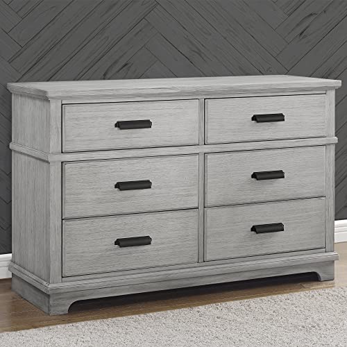 Delta Children Simmons Kids Asher 6 Drawer Dresser With Changing Top, Fully Assembled, Greenguard Gold Certified, Rustic Mist #TOP2