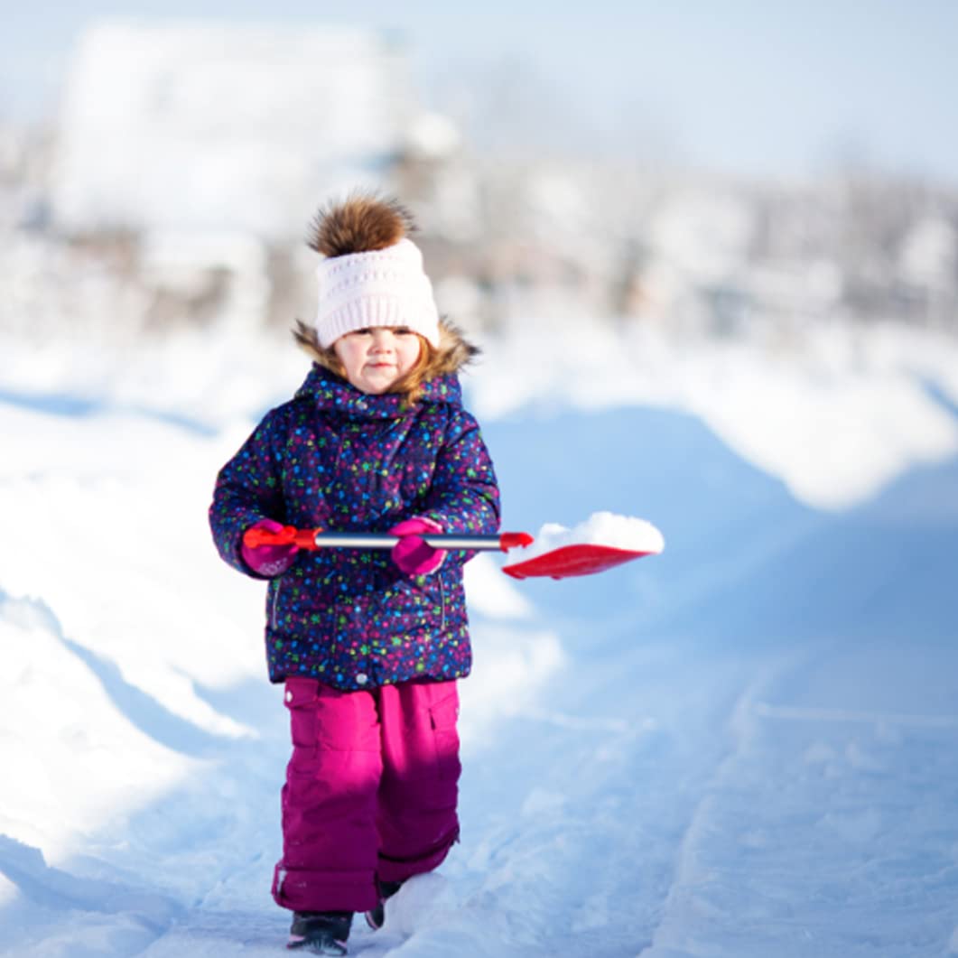 Pala De Nieve para Niños Pala De Playa con Mango De Acero Inoxidable Pala De Plástico Herramienta De Nieve para Palear 3 Palas De Playa para Niños