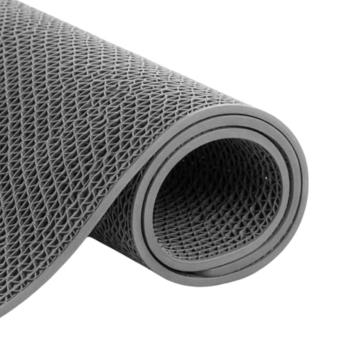 CROWNSHOP Rubber Matting Non Slip 120X80Cm 5MM Drainage Non Slip Floor Mat Thick Commercial Rubber Mat Garage Pools Restaurant Bars Bathroom Patio Outdoor Indoor Splash Matting