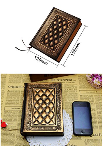 LY Leather Vintage Embossed Cover Notebook Life Story Book Blank Hardback Scrapbook Travel Ultra Thick Writing Journal Work Diary steampunk buy now online