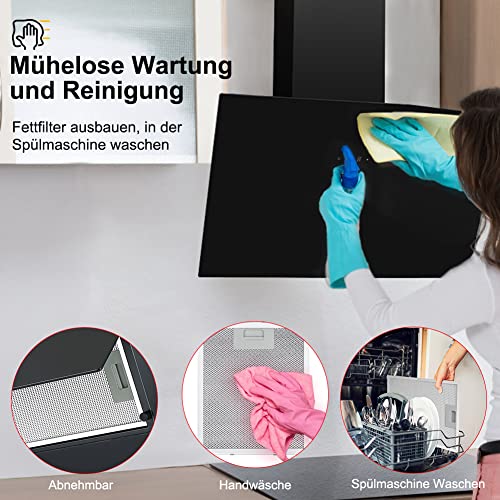 Gasland-Chef-AR60BS-Campana-Extractora-Decorativa-60cm-Campana-Extractora-de-Pare-Cocina-Inclinada-600-mh-3-Velocidades-de-Exrtaccion-Tacto-del-Sensor-Negra