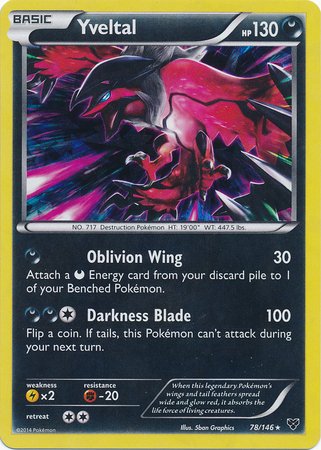 Pokemon - Yveltal (78/146) - Theme Deck Exclusives - Cracked Ice Holo
