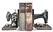 Bellaa 21383 Decorative Bookend Book Ends Sewing Machine Vintage Bookshelves Shelves Books Stopper Home Office Library Study Decor Heavy Duty Non Skid 6 Inch