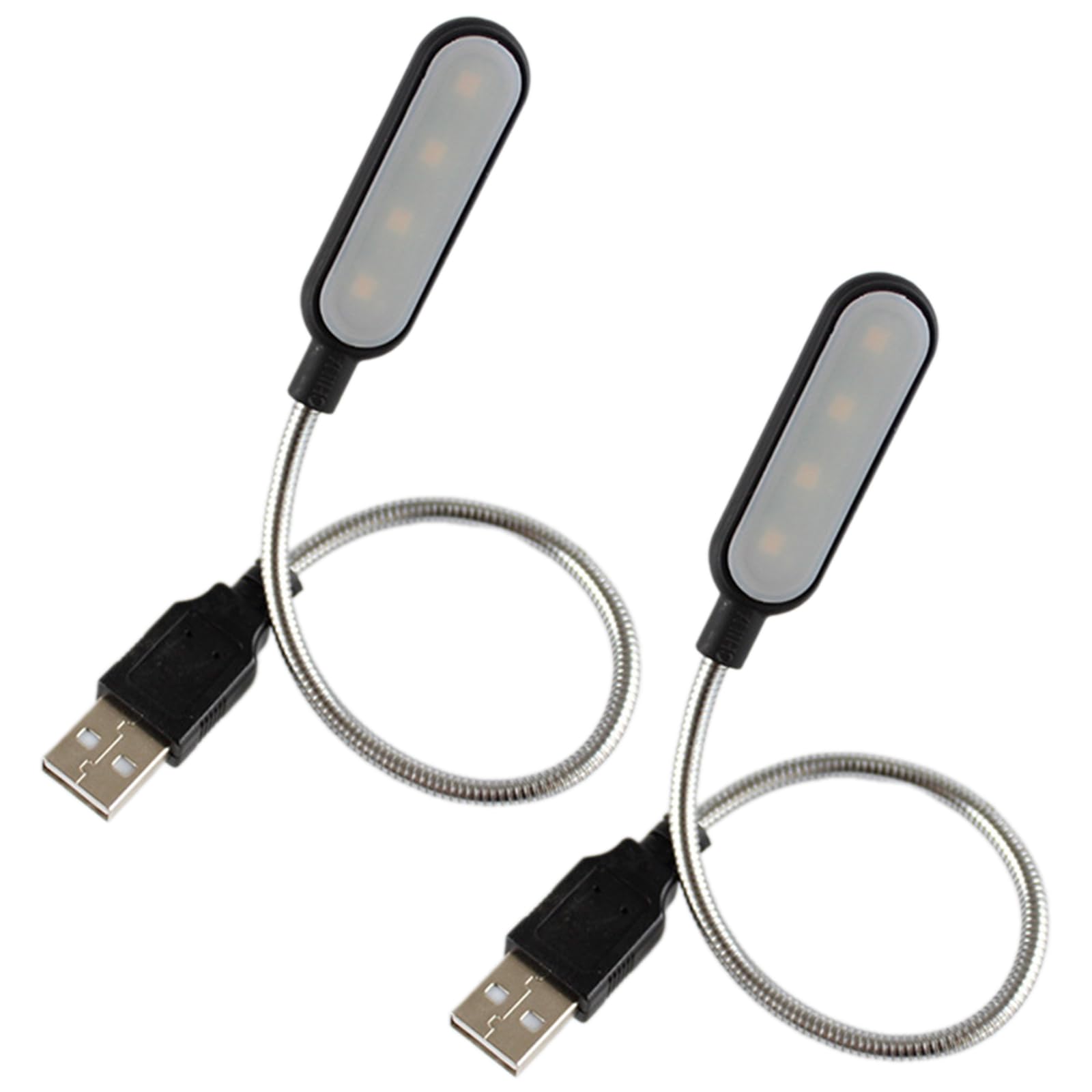 2 Pcs USB Light for Laptop, Warm White Reading Led Keyboard Light (Black)