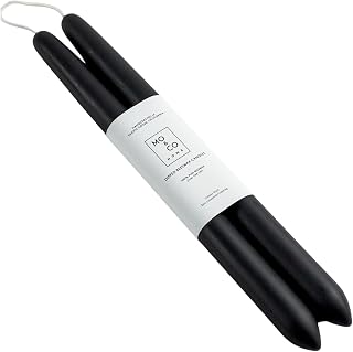 Charcoal Dipped Beeswax Taper Candles – 100% Pure Beeswax with Cotton Wick, Hand-Dipped Pair, Long Burning, Smokeless, 10 Inches – Handmade in USA