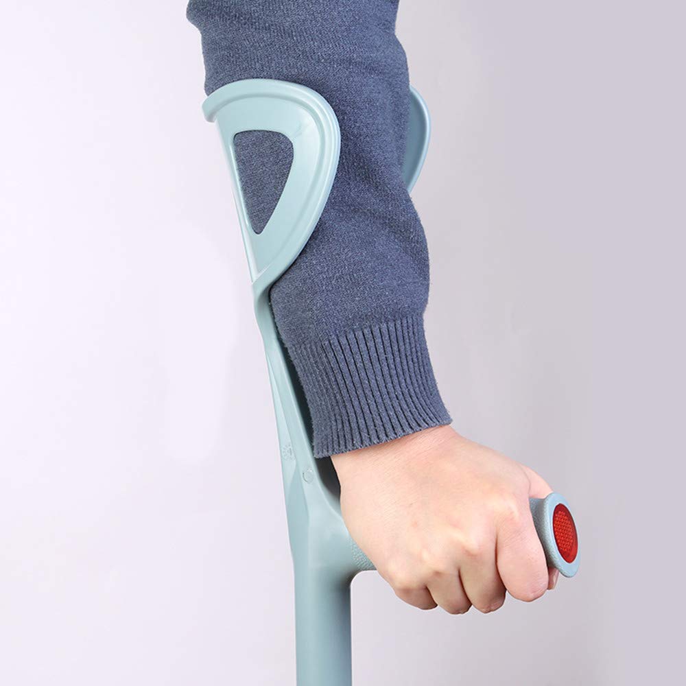 Bastón de Aluminio, Muletas Plegable portátil Apoyo para Antebrazos, Regulable en Altura