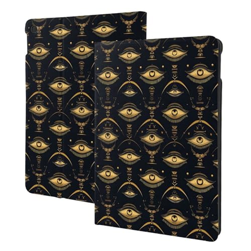 Protection iPad 9e génération antichoc avec mise en veille et motif graphique or