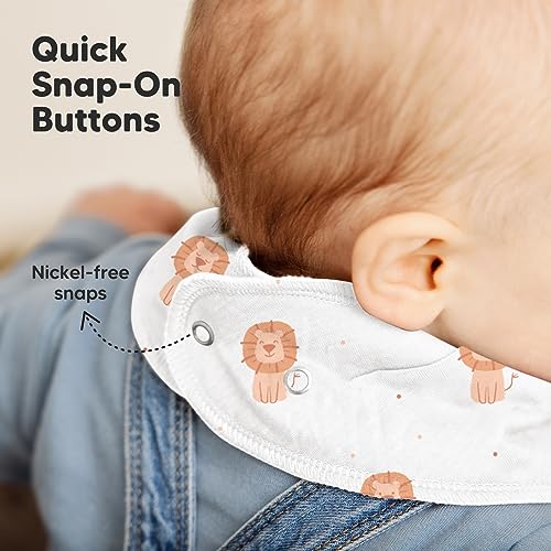 KeaBabies 8pk Organic Baby Bandana Bibs for Drooling Teething, Wilderness by KeaBabies - Used condition - Image 8