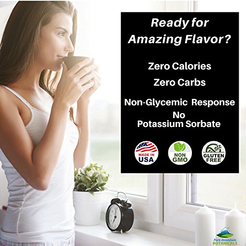 Pure Mountain Botanicals 4021632 Organic Liquid Stevia Sweetener – Alcohol Free And Kosher Sweet Sugar Substitute Drops thumb #1