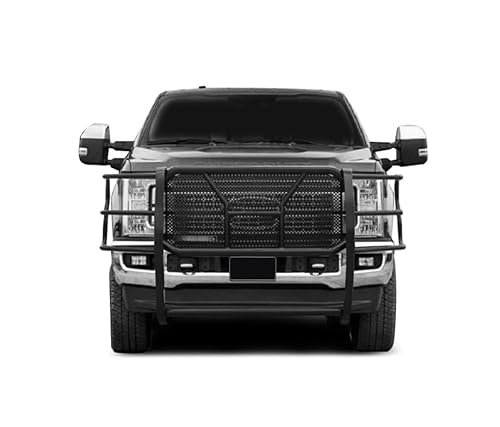 Black Horse Rugged Heavy Duty Grille Guard Modular Black Compatible With 2017-2023 Ford F-250/F-350/F-450/F-550 Super Duty-Ru-Fof217-B #TOP6