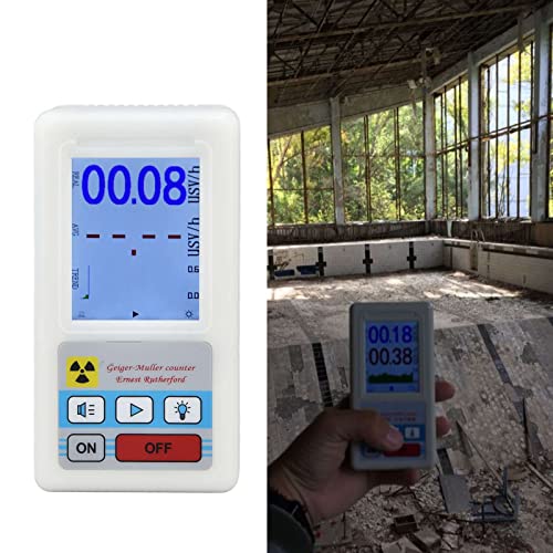 BR‑6 Geigerzähler, Leicht Ablesbares, Multifunktionales Strahlungsdosimeter mit Radioaktivem Detektor und LCD-Display für Kernstrahlung, Elektromagnetische Strahlung