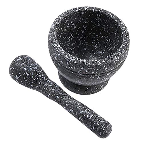 Acessório de cozinha Flameer Alho de prensa manual com pilão de alho lavável - Granito