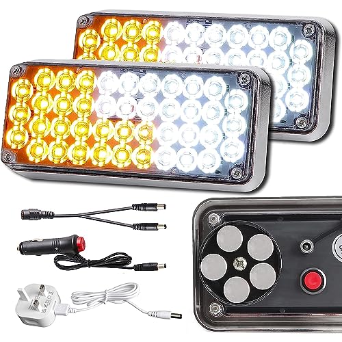Luces estroboscópicas magnéticas intermitentes 42 led y baliza inalámbrica para camión furgoneta